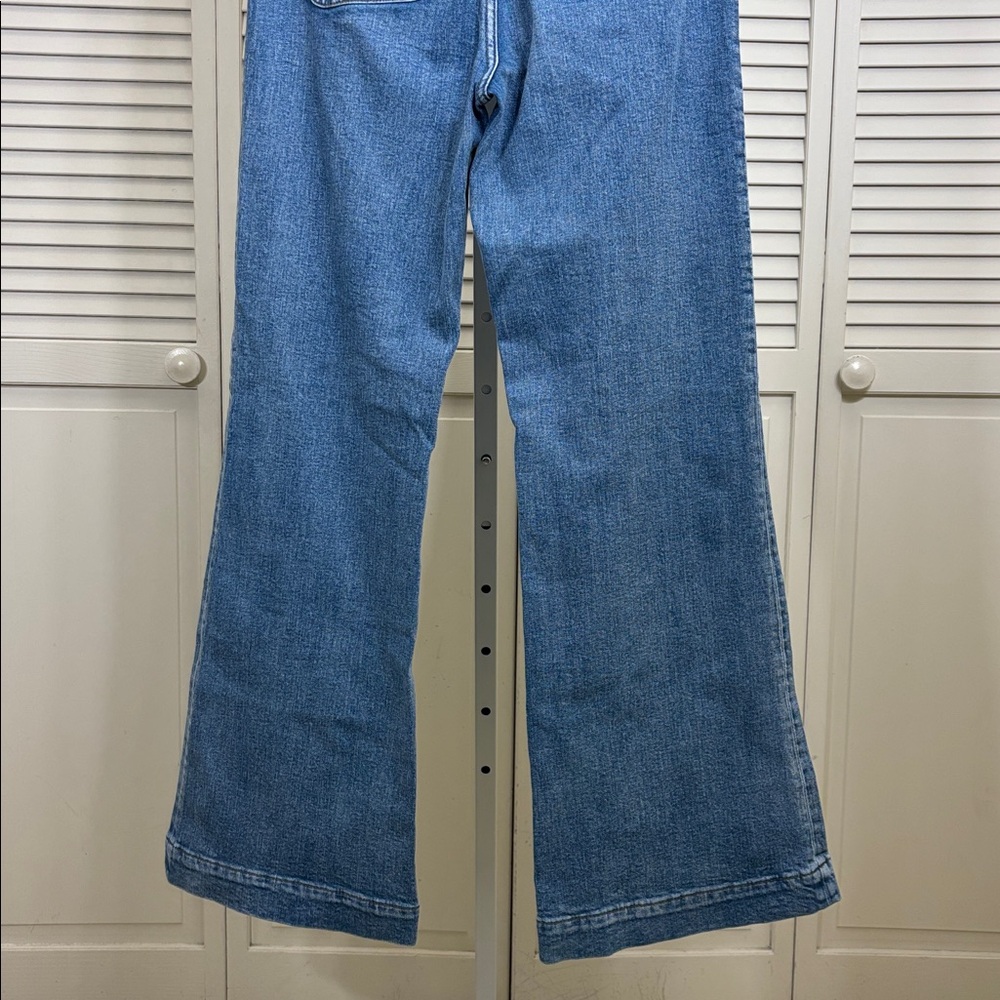 & Other Stories Blue Wide Leg Patch Front Pockets Jeans Size 28 - Picture 7 of 8